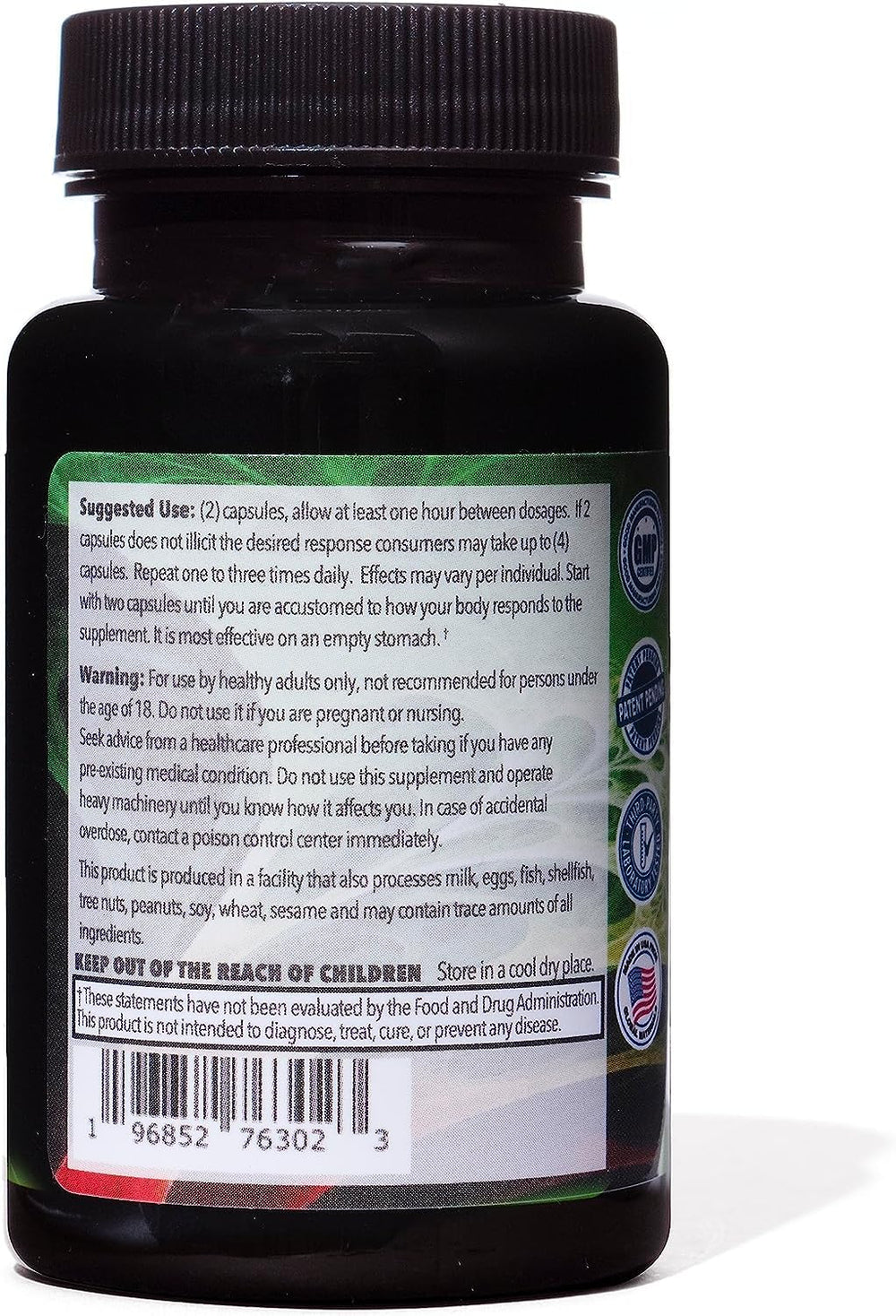 Blissgevity bottle inside box packaging for discreet use