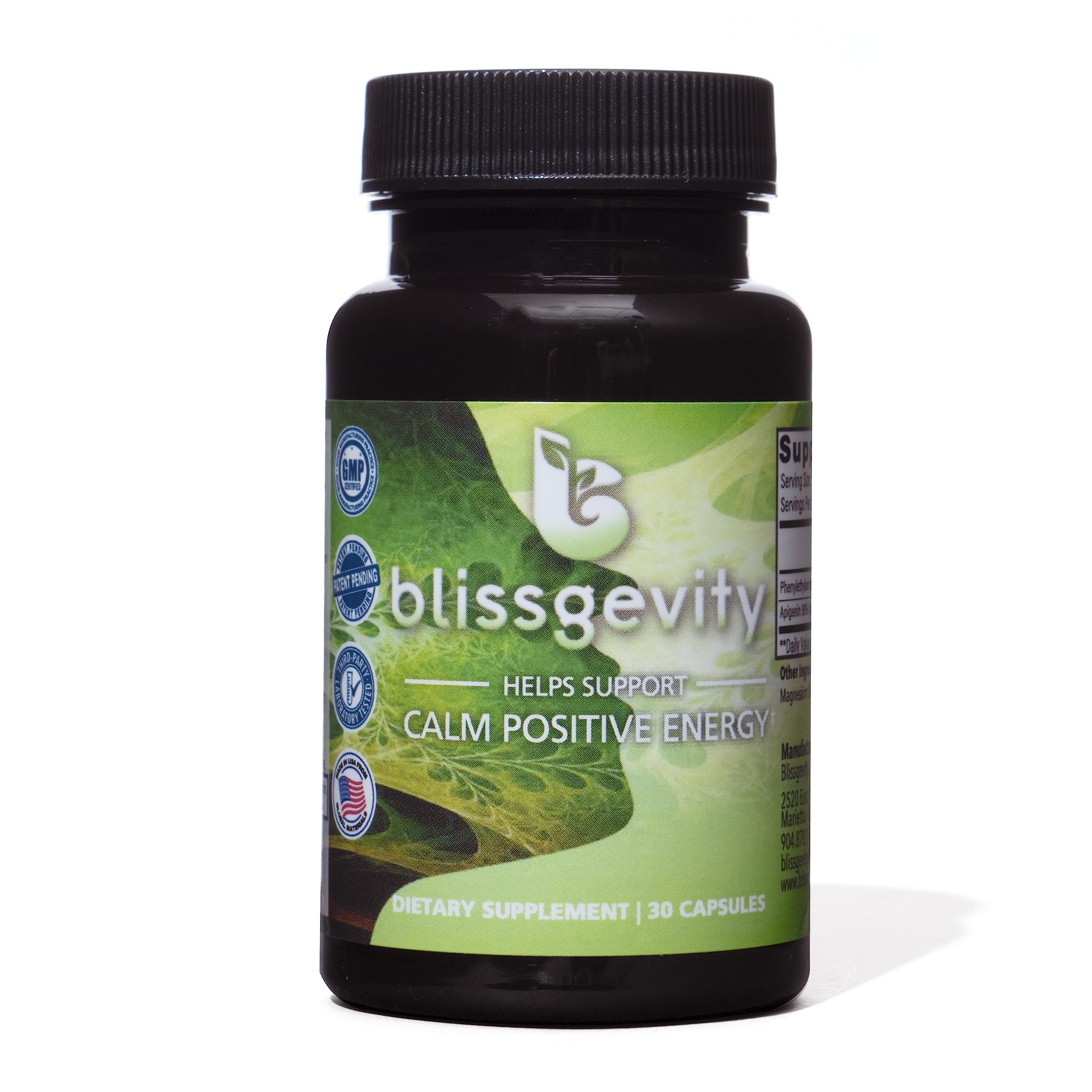 Blissgevity capsules in hand illustrate portable mood enhancement for social moments.