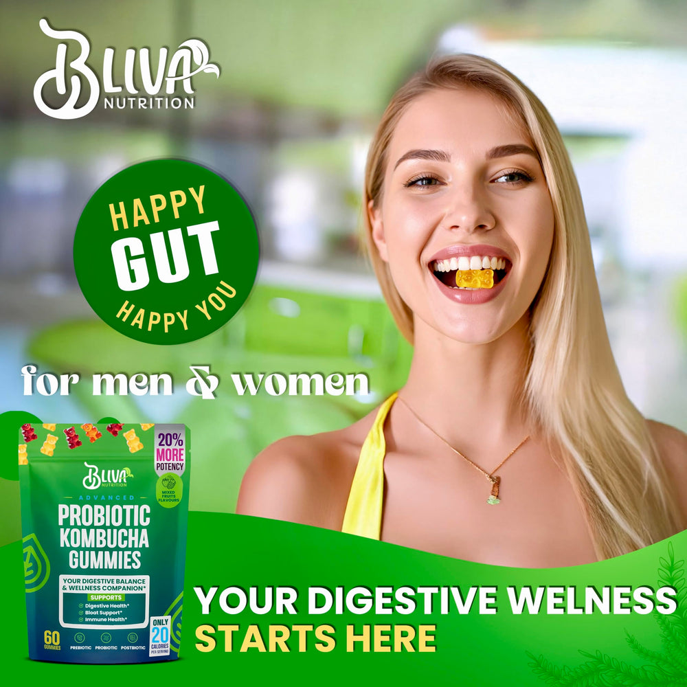BLIVA Nutrition flavor-forward gummy image for on-the-go lifestyle