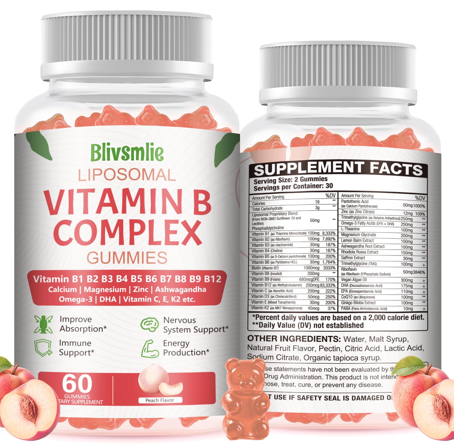 Blivsmlie 33in1 liposomal bottle pour shows fast nutrient delivery for daily energy support.