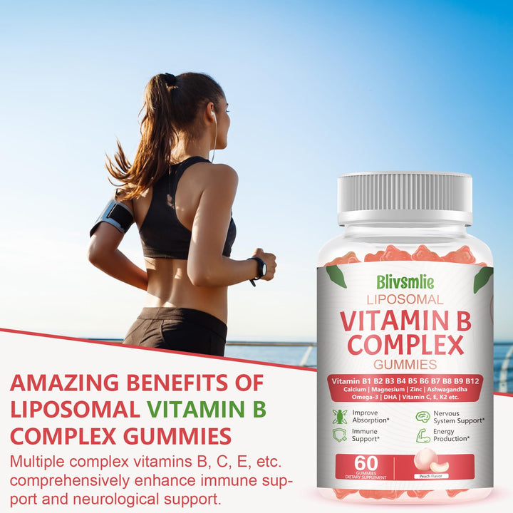 Blivsmlie serving dose image illustrating daily intake with methyl B vitamins