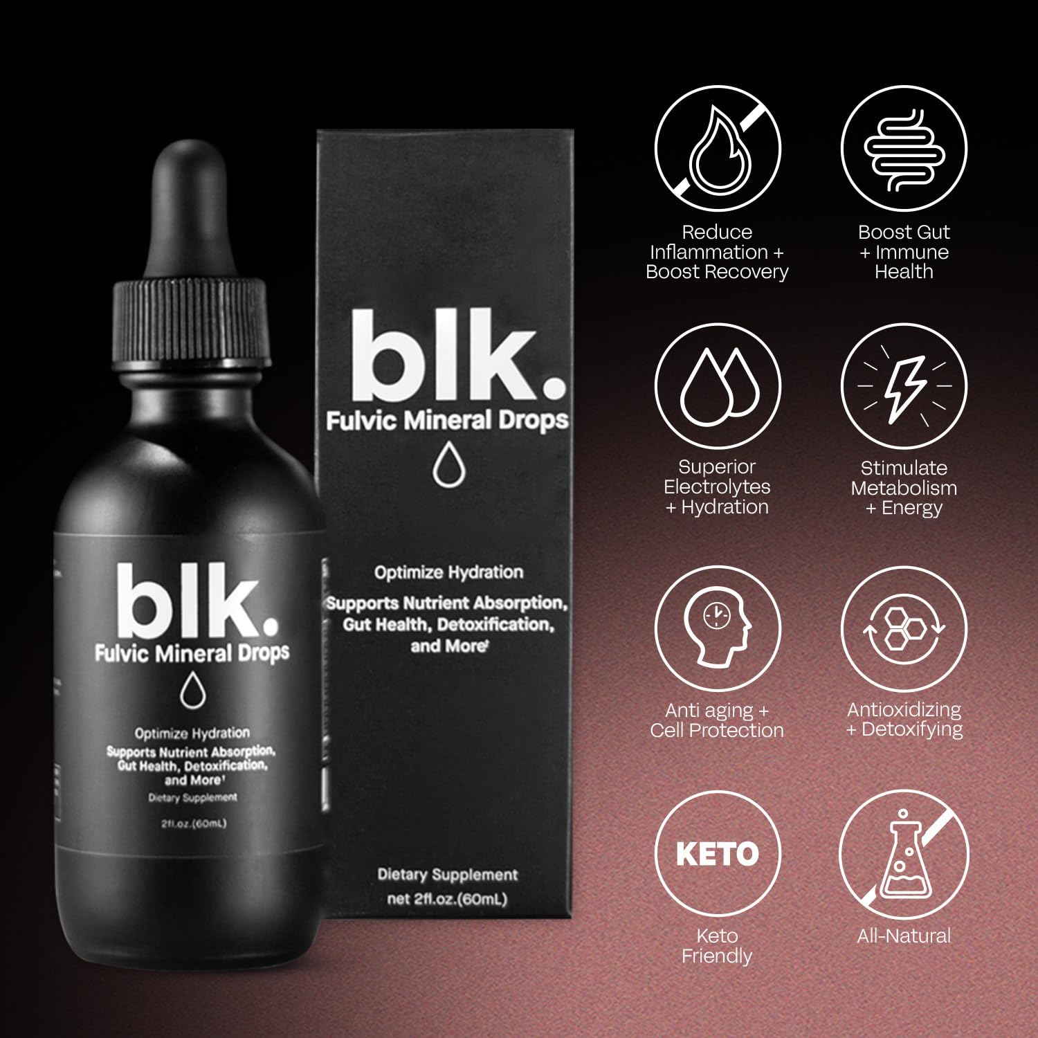 blk. PH 8+ glass of mineral-rich water, refreshing and balanced.
