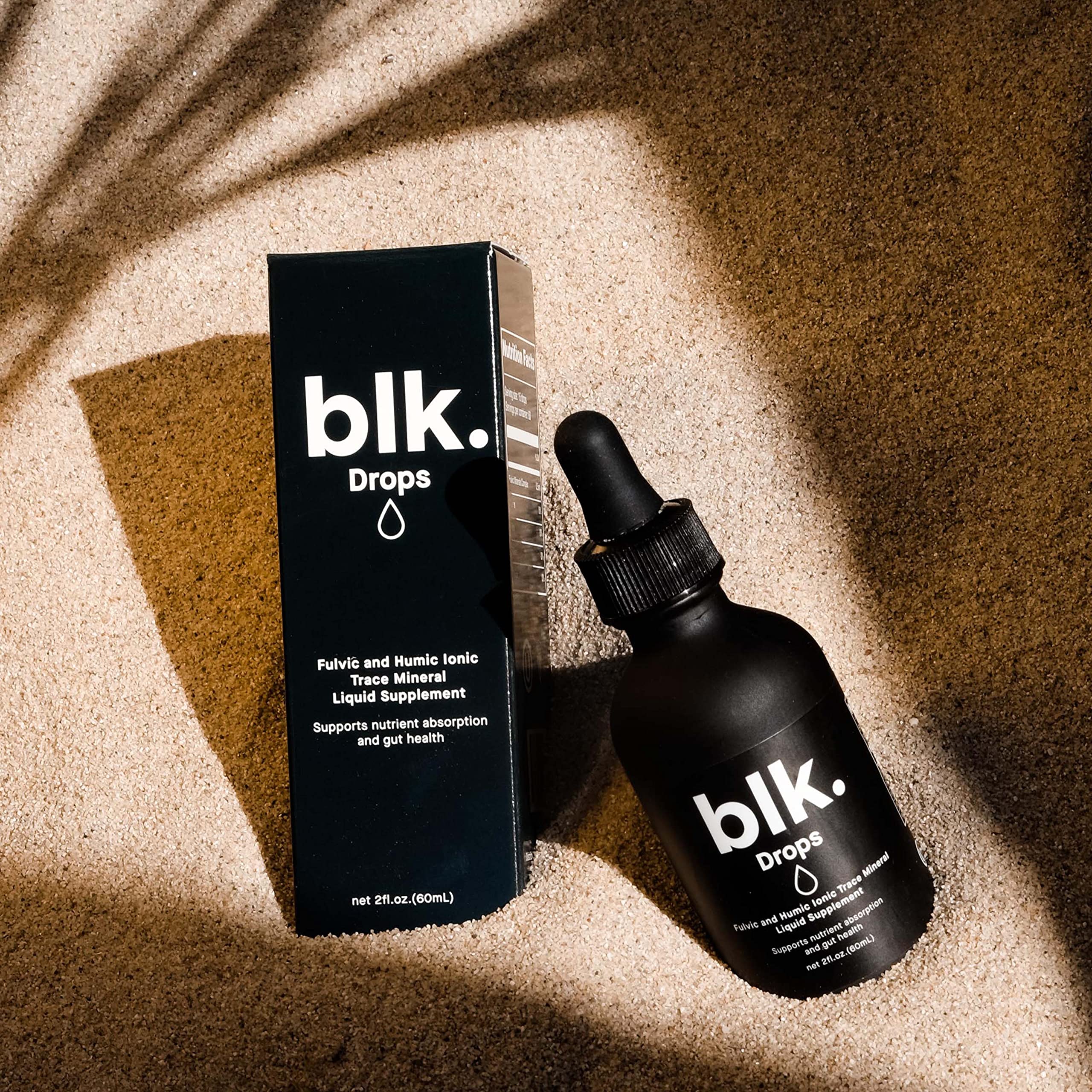 blk. PH 8+ label detail highlights fulvic-enhanced minerals.