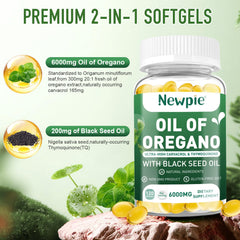 Blltzzz Newpie Black Seed Oil Softgels front view for antioxidant potential.