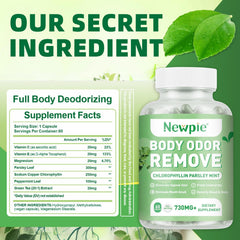 Blltzzz Newpie parsley leaf showcases skin radiance and breath freshness potential.
