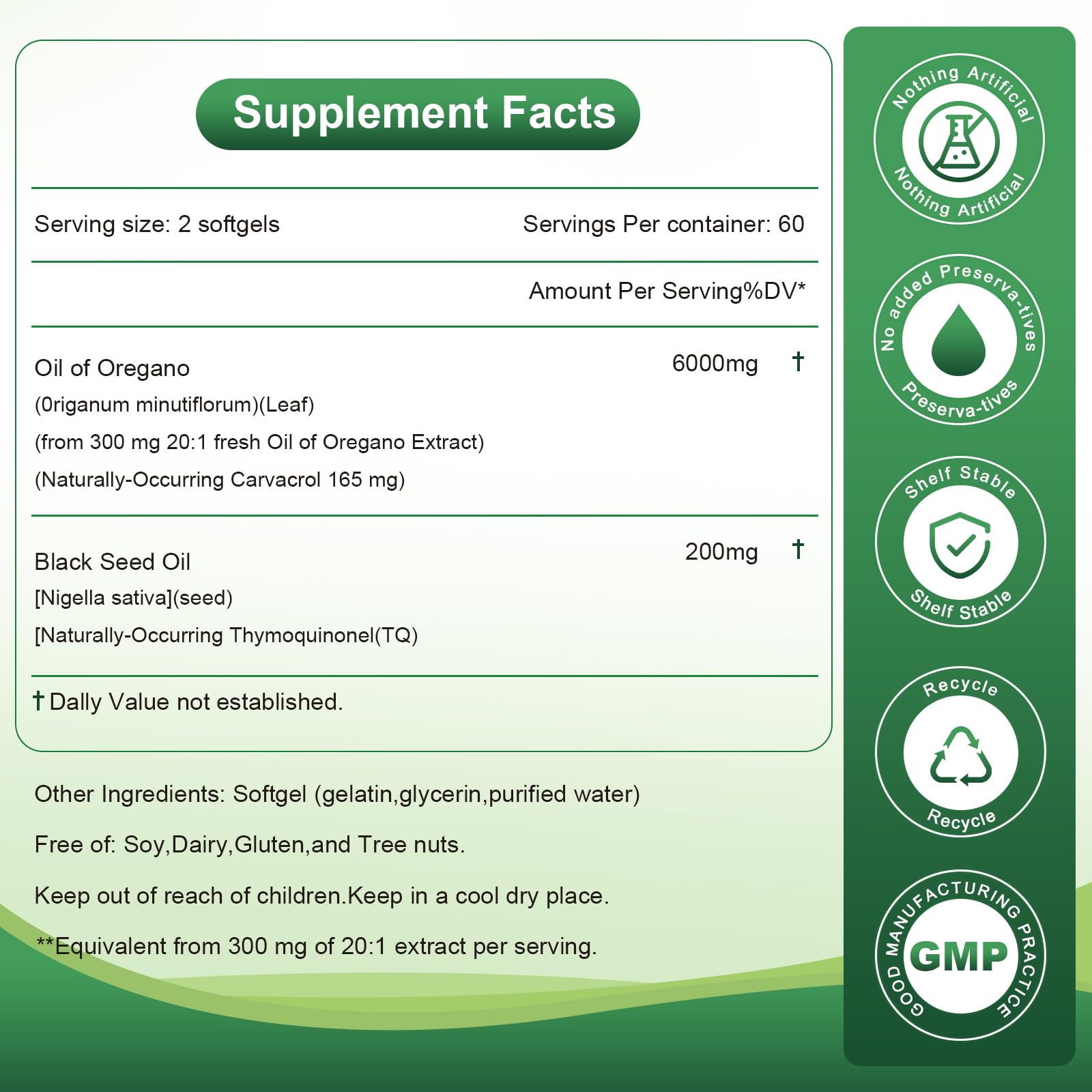 Blltzzz Newpie oregano softgels pour showing easy daily dosing.