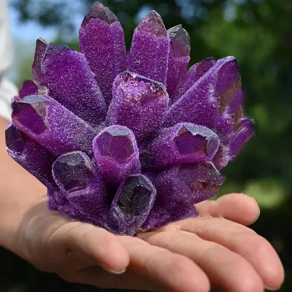 BLOCKv amethyst cluster display-ready for meditation spaces