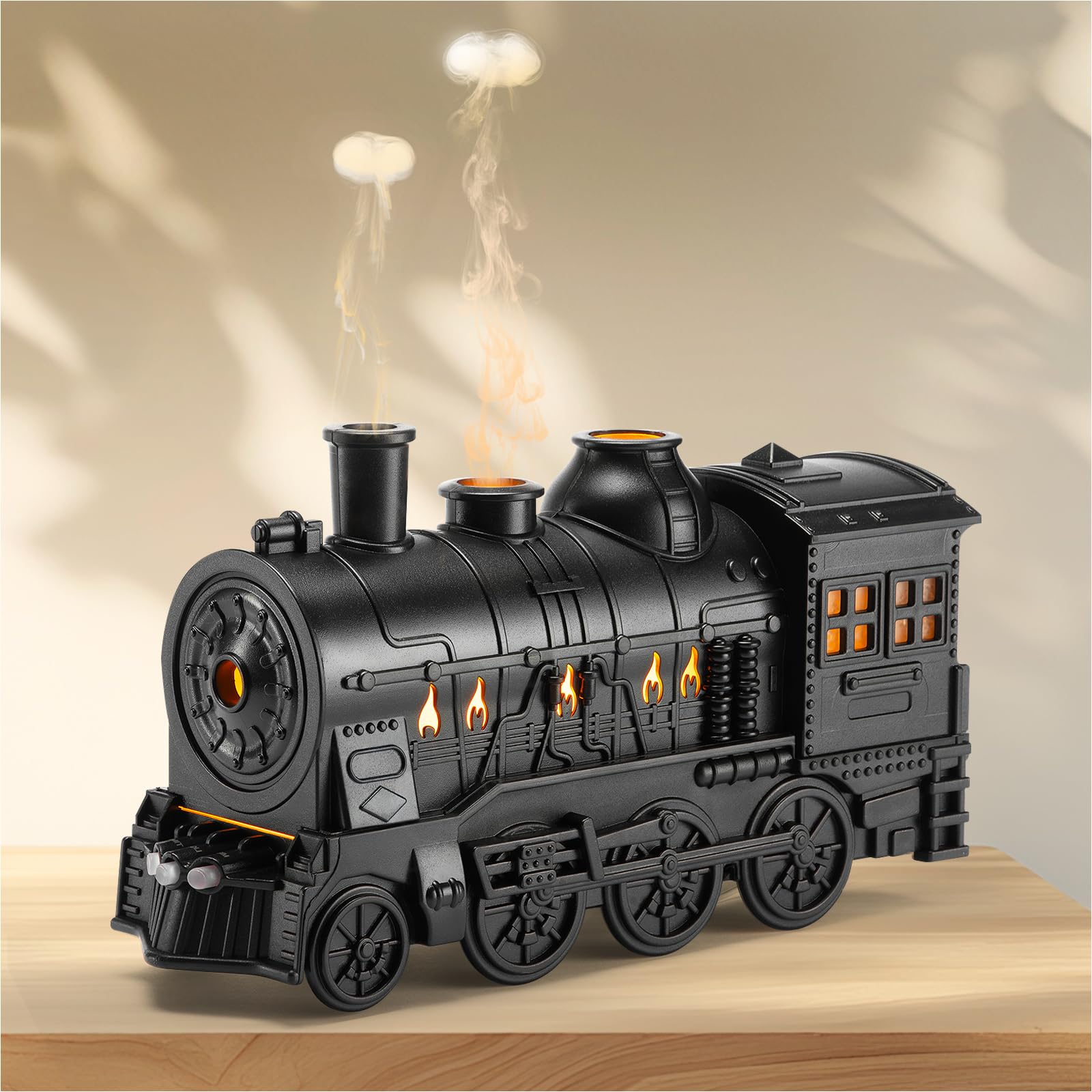 BLOIMP Train Diffuser 300ml capacity showing long-lasting mist and sleek design.