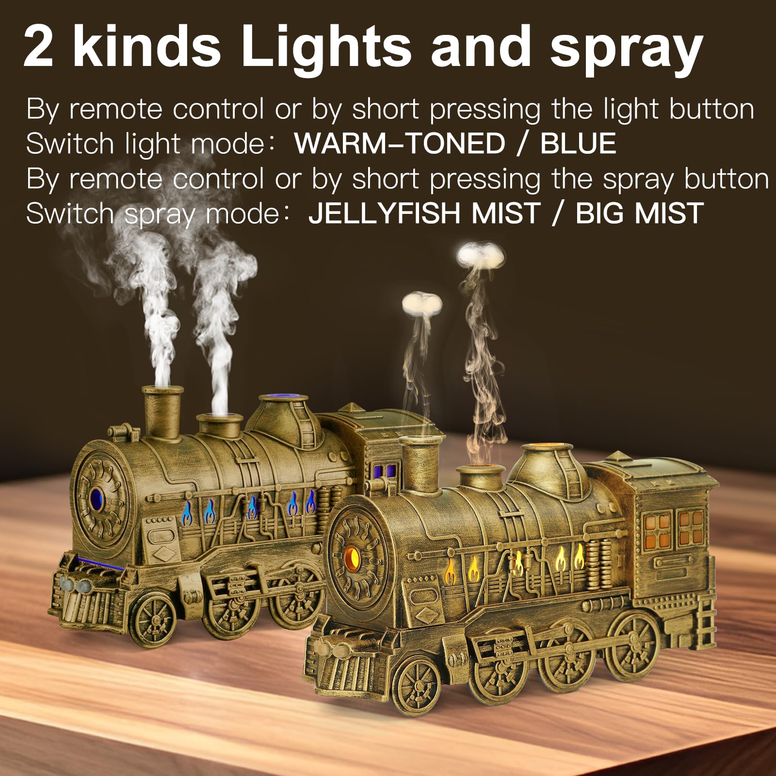 BLOIMP Train Diffuser smoke mode for gentle ambience.