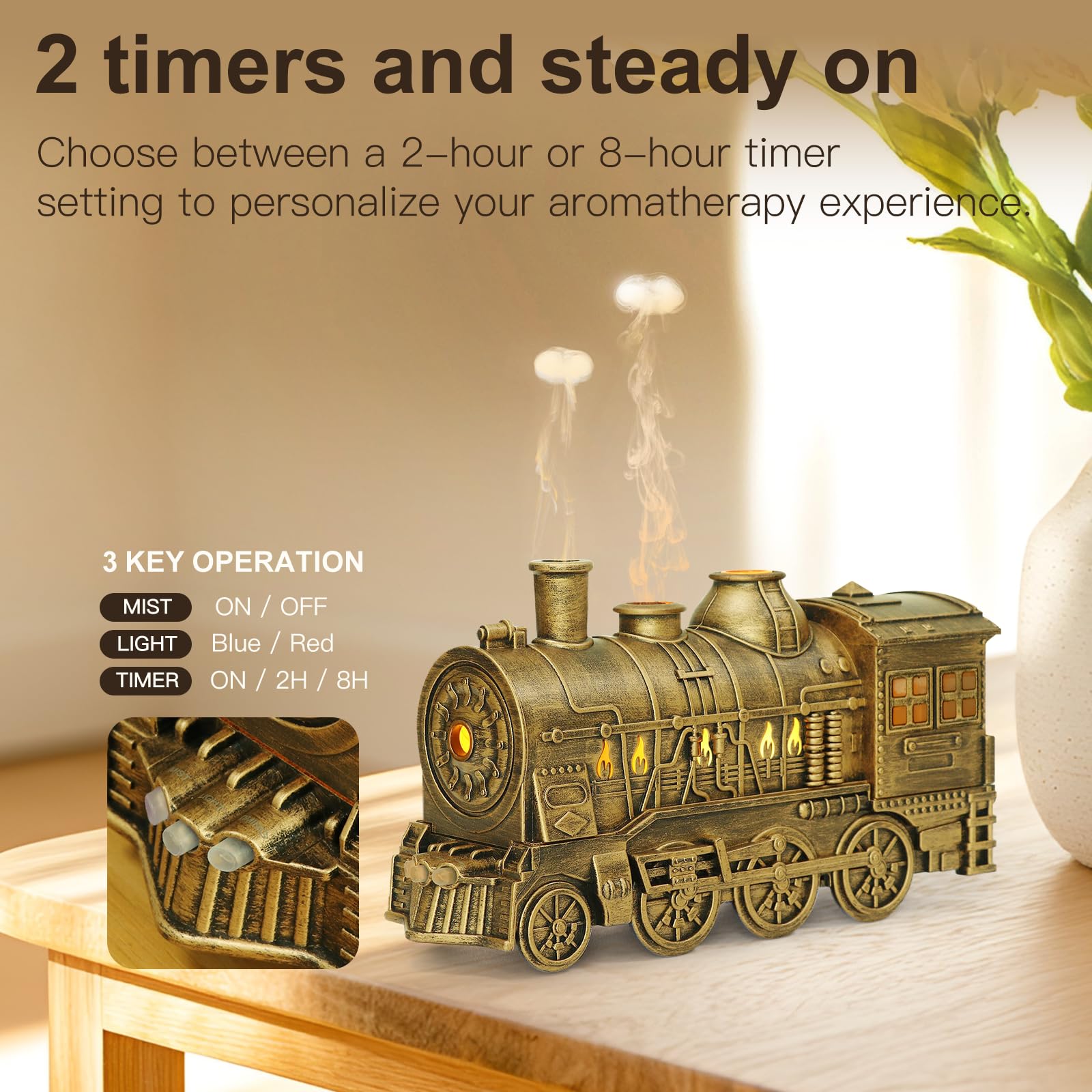 BLOIMP Train Diffuser ultra-quiet operation for peaceful nights.