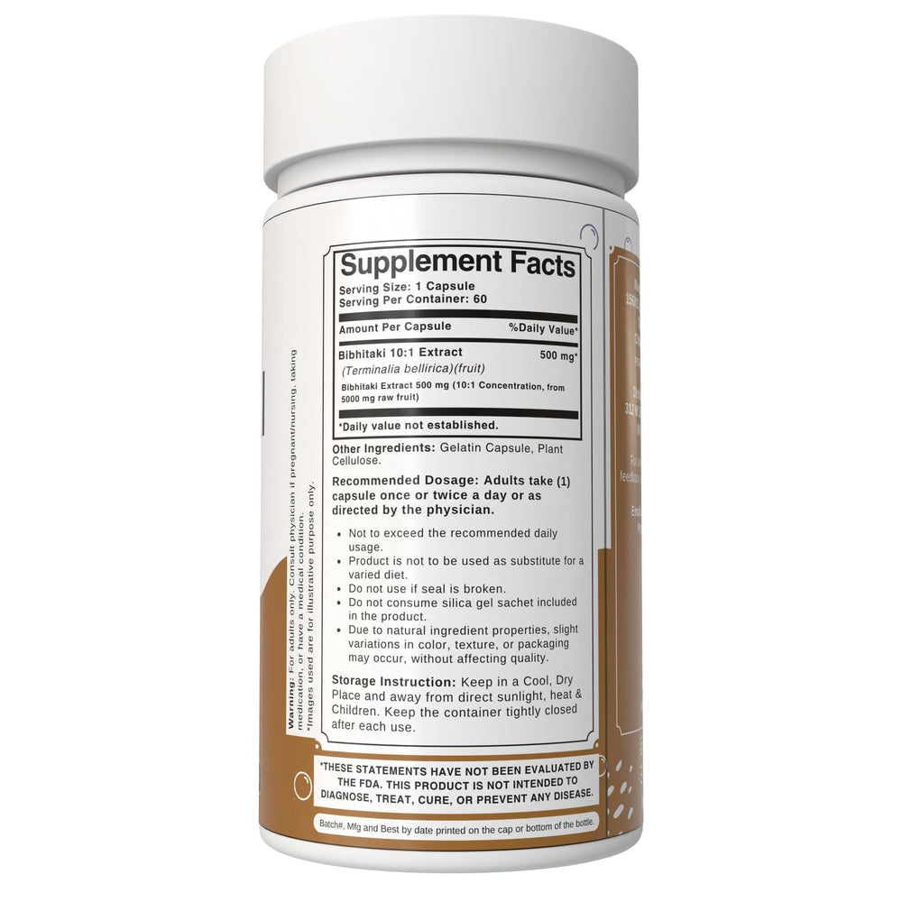 Concentrated Bibhitaki 10:1 extract visual for Bloofah capsules.