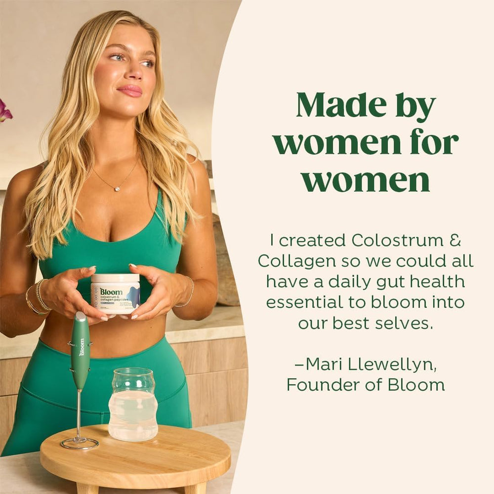 Bloom Nutrition label highlights gluten-free and sugar-free attributes for clean nutrition