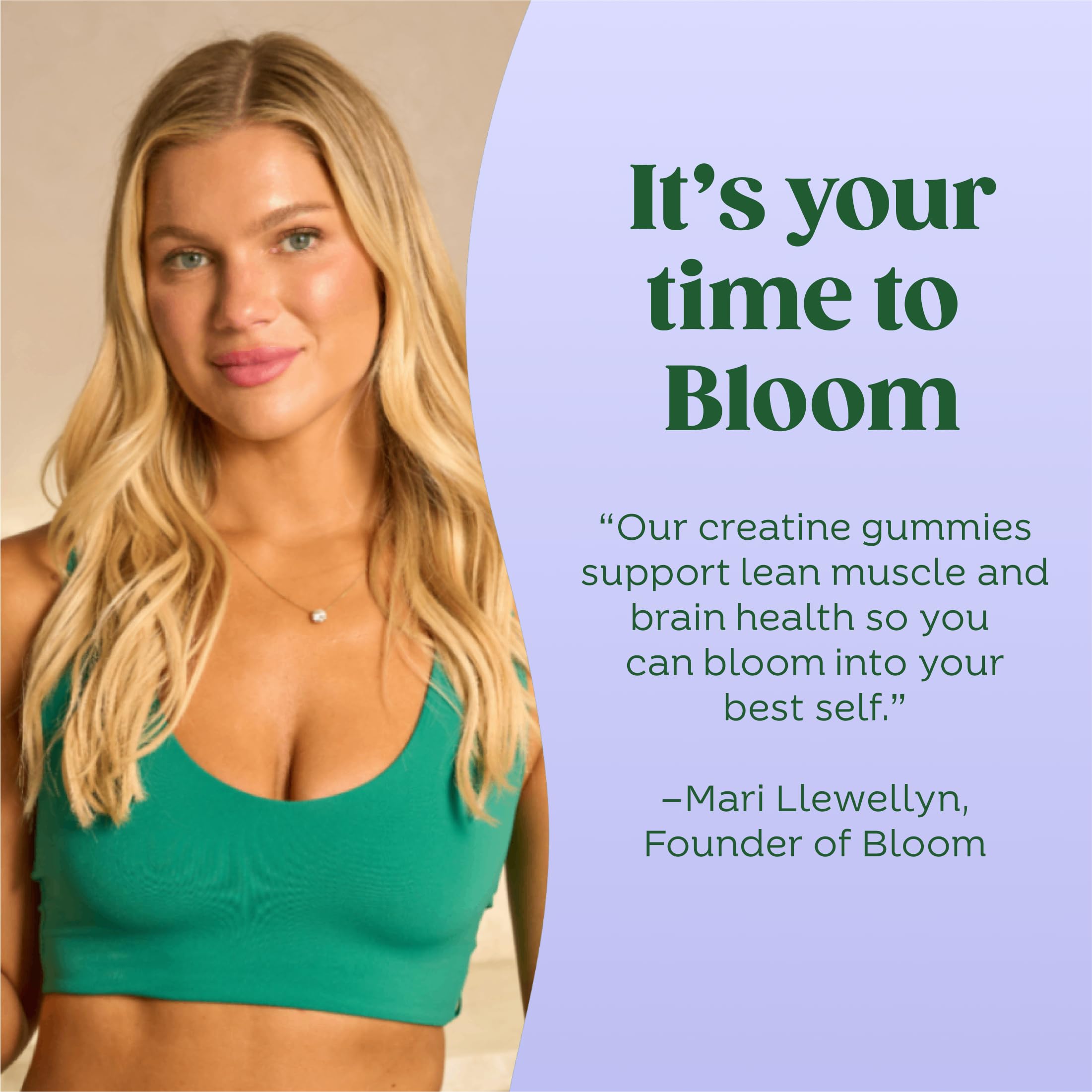 Bloom Nutrition Creatine Gummies with a glass of water for easy routine integration.