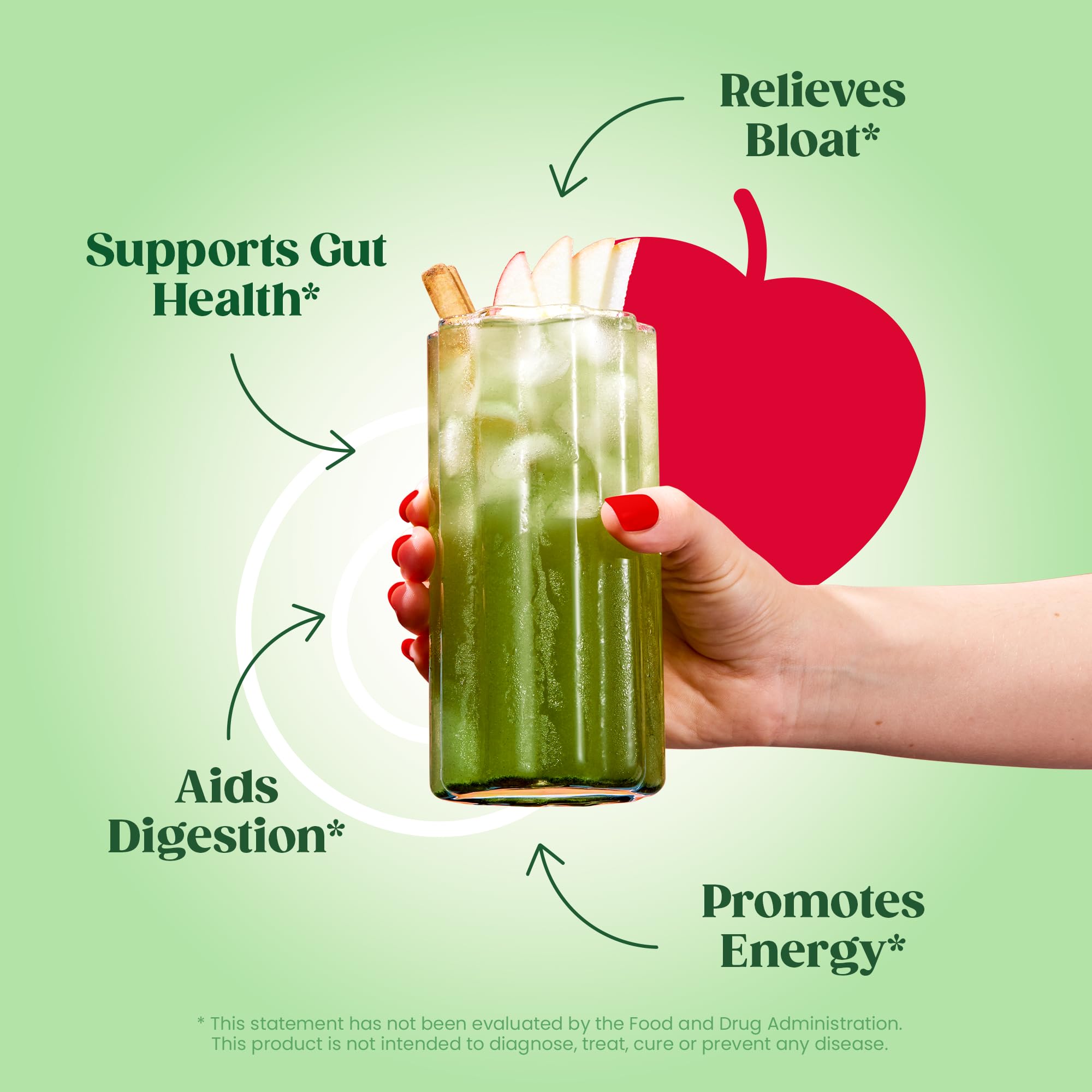 Bloom Nutrition greens powder in a glass ready for a vibrant juice.