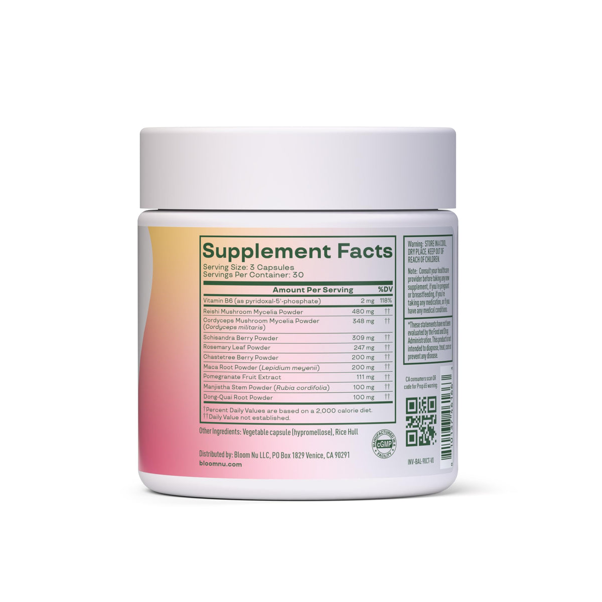 Bloom Nutrition pomegranate extract close-up for balance support
