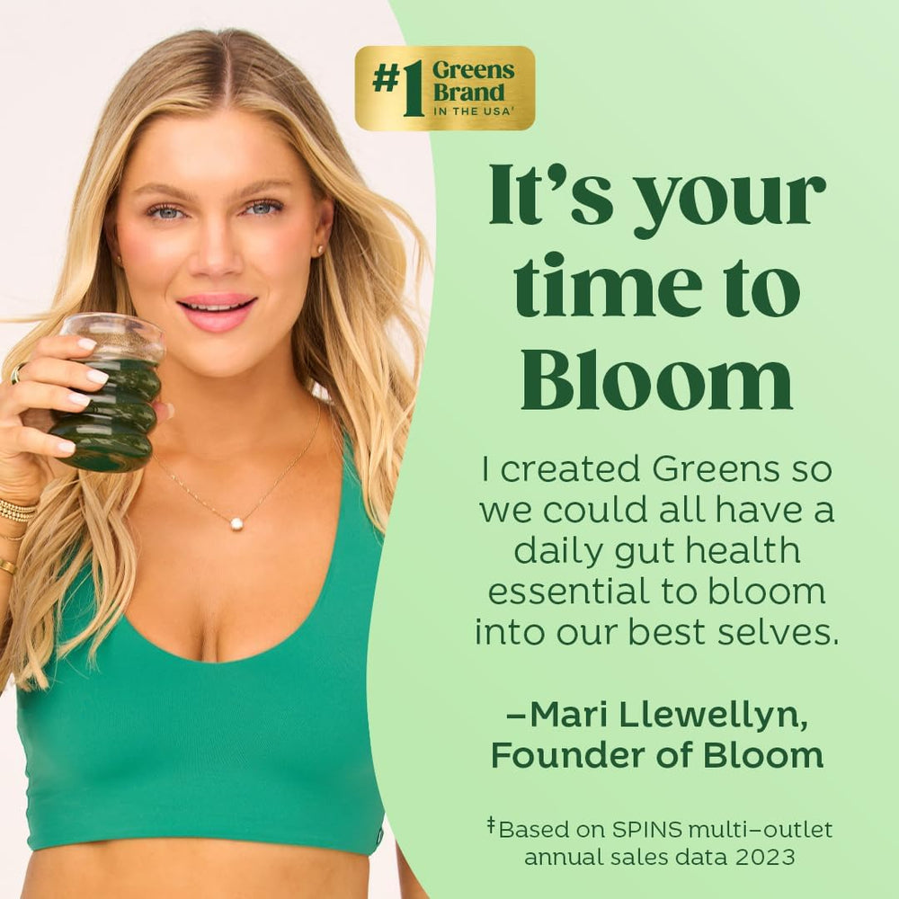 Bloom Nutrition spirulina chlorella ingredients collection highlighting organic superfoods