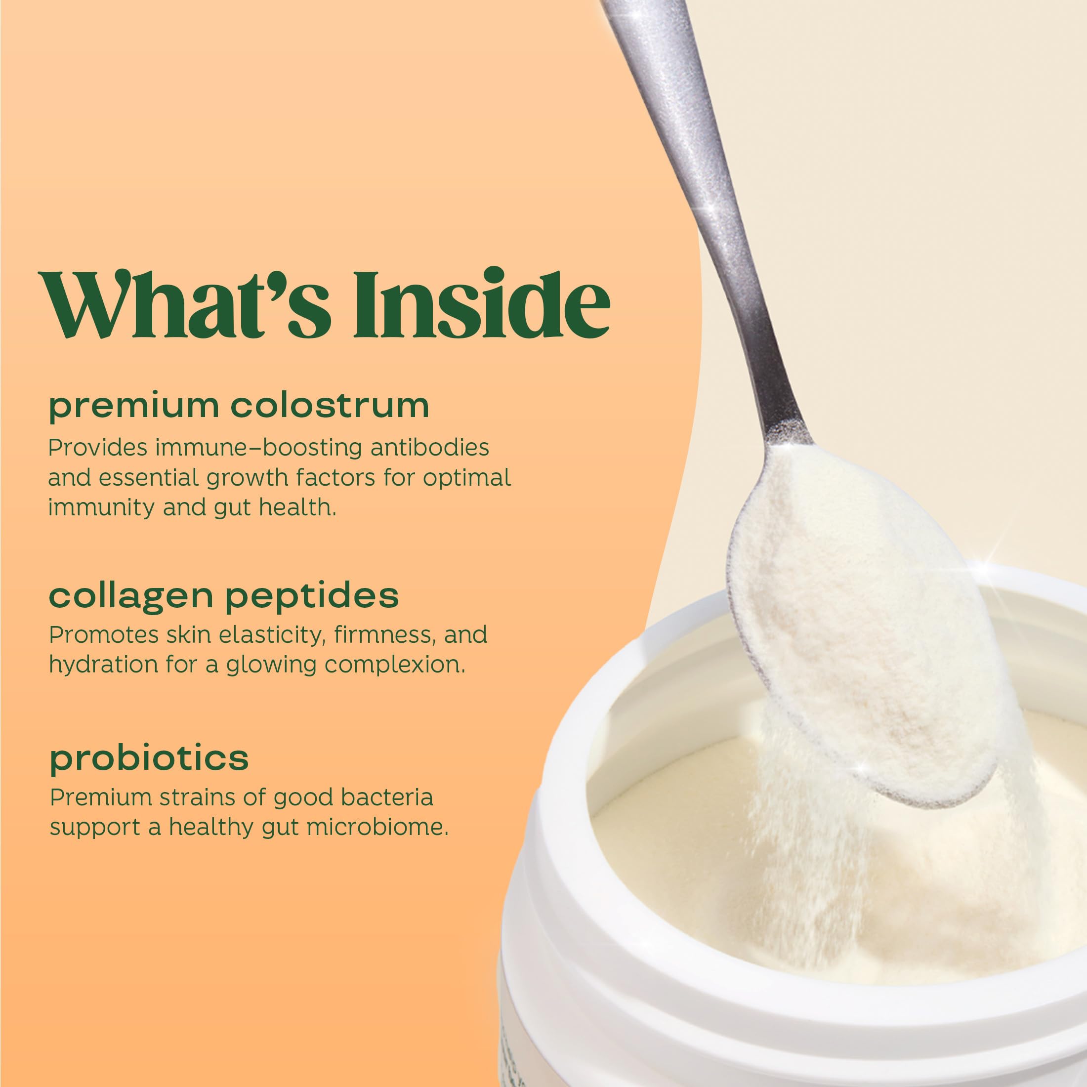 Bloom Nutrition Sustainably sourced colostrum with third-party testing label.