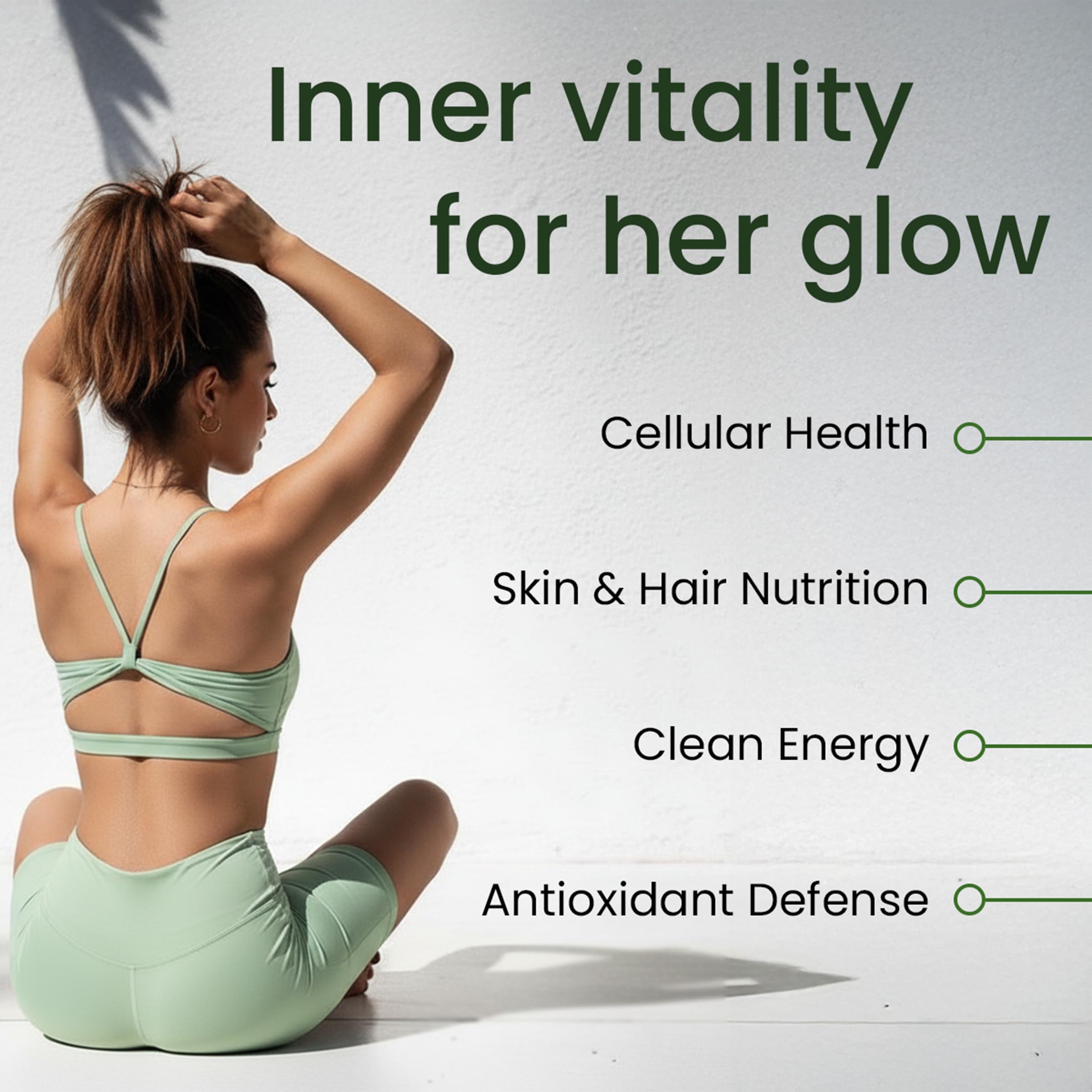 Bloomeo capsules support hair, skin, and nails glow.
