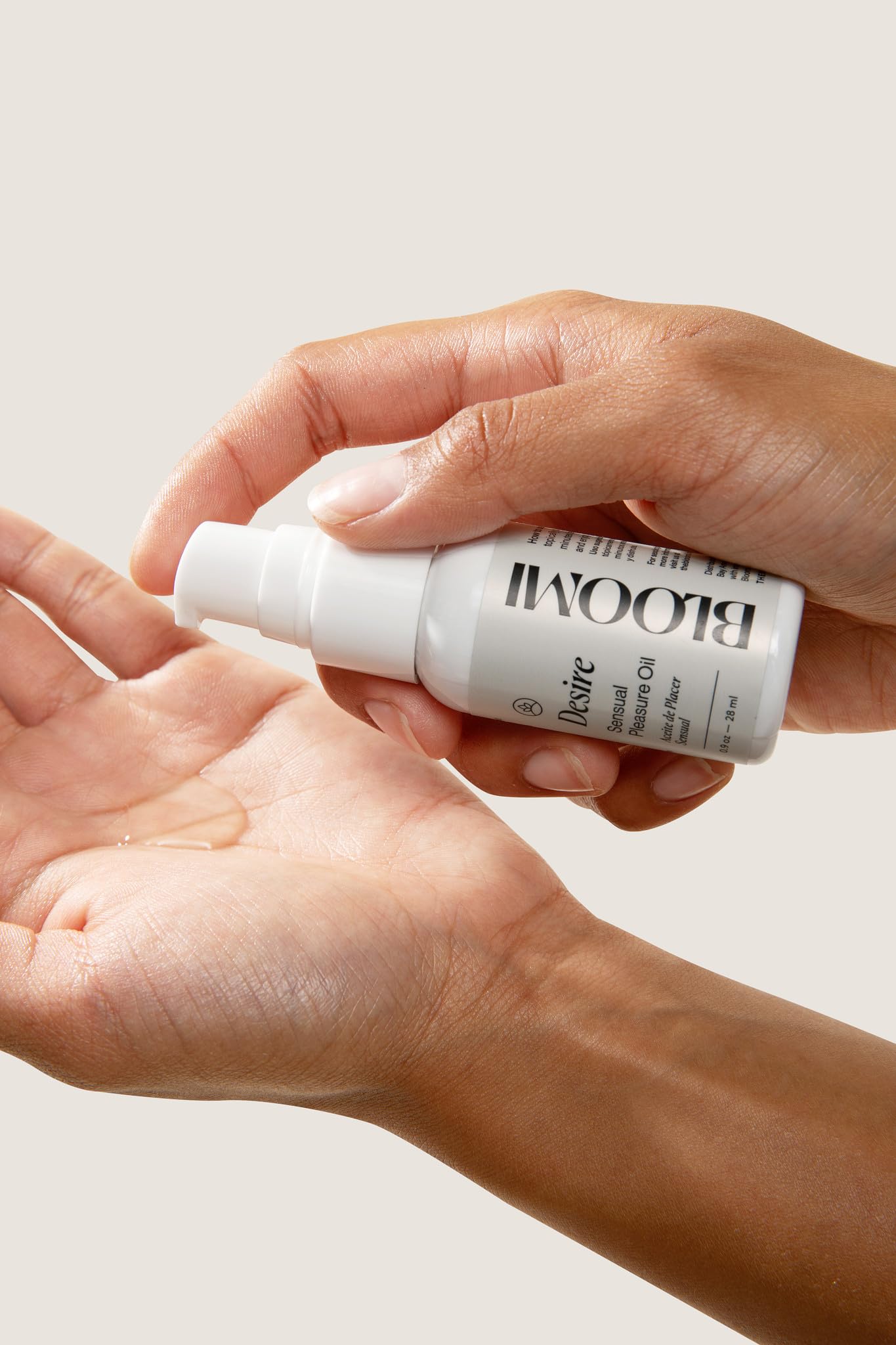 Bloomi Desire Body Oil absorbs quickly with a non-greasy feel.