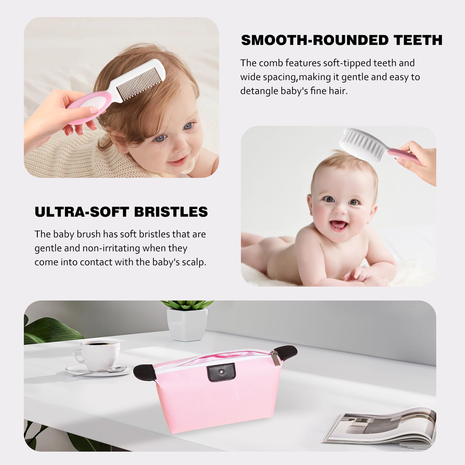 Bloomlet Baby emery board smooths tiny nails for a safe, comfortable finish.