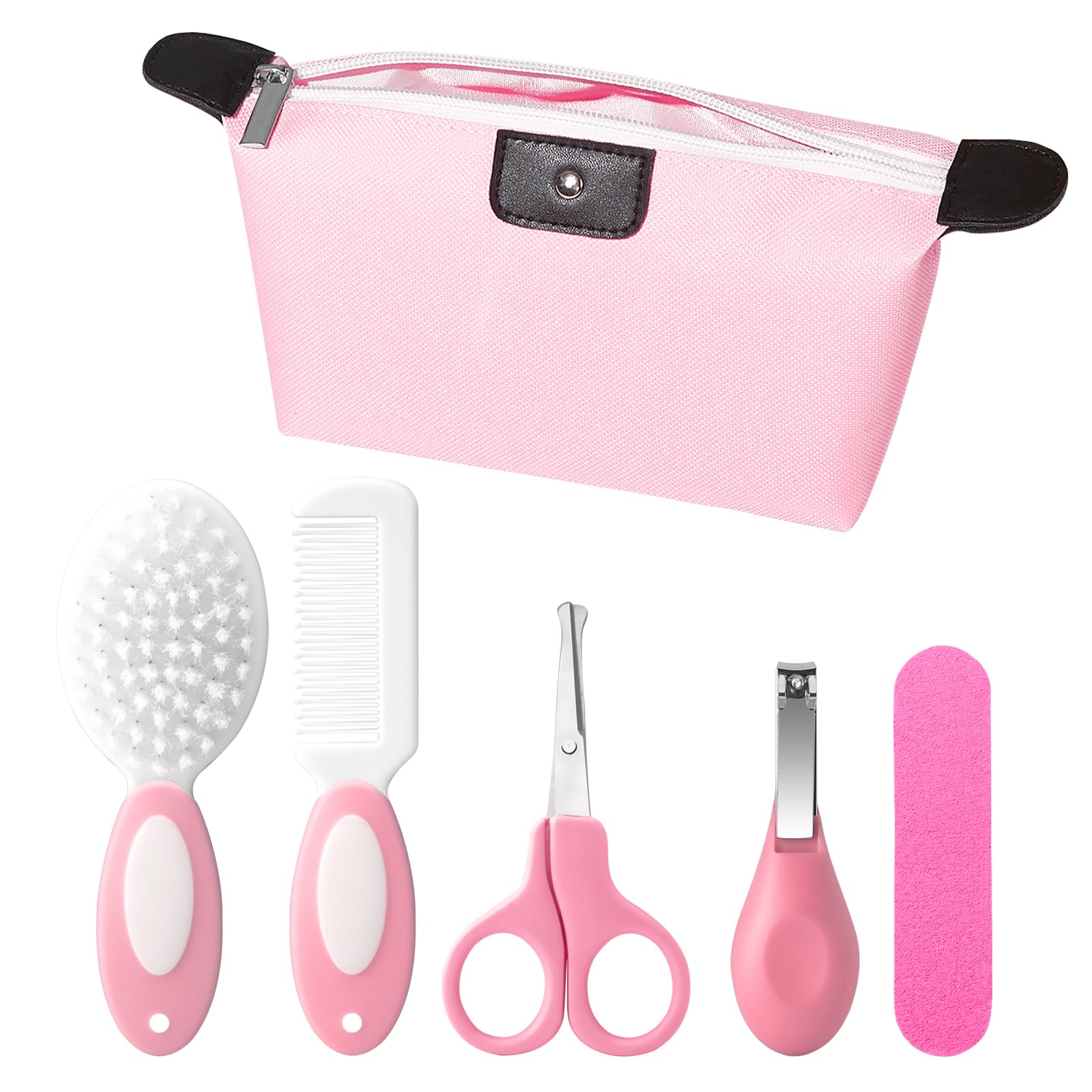 Bloomlet Baby soft-bristle brush gently detangles baby hair for a soothing grooming routine.