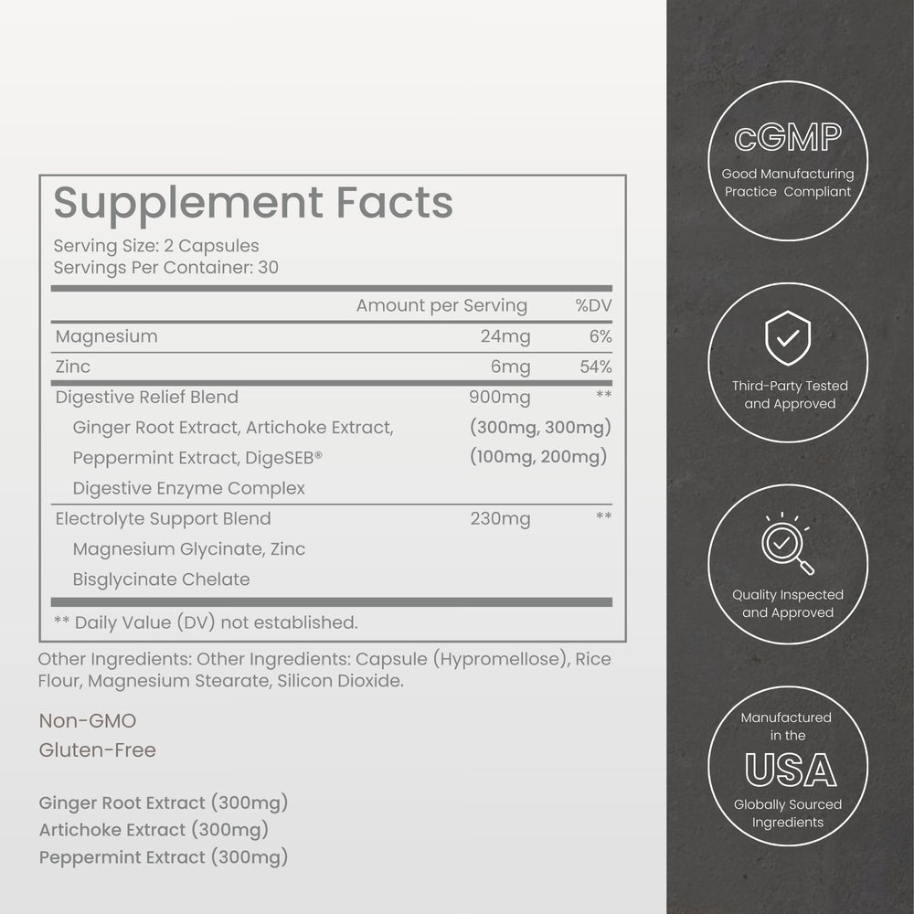 In-use shot of BloomMD GLP-1 Relief capsules held or poured
