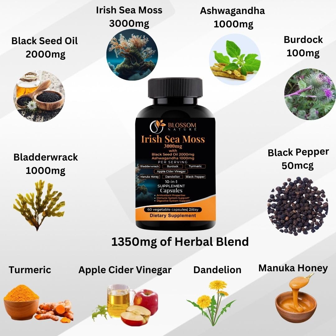 Blossom Nature black seed oil capsule highlights easy daily intake