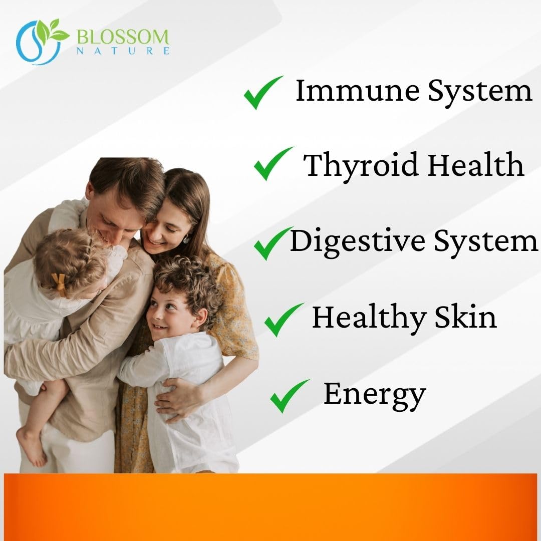 Blossom Nature bladderwrack and burdock ingredients suggest natural iodine sources in formula