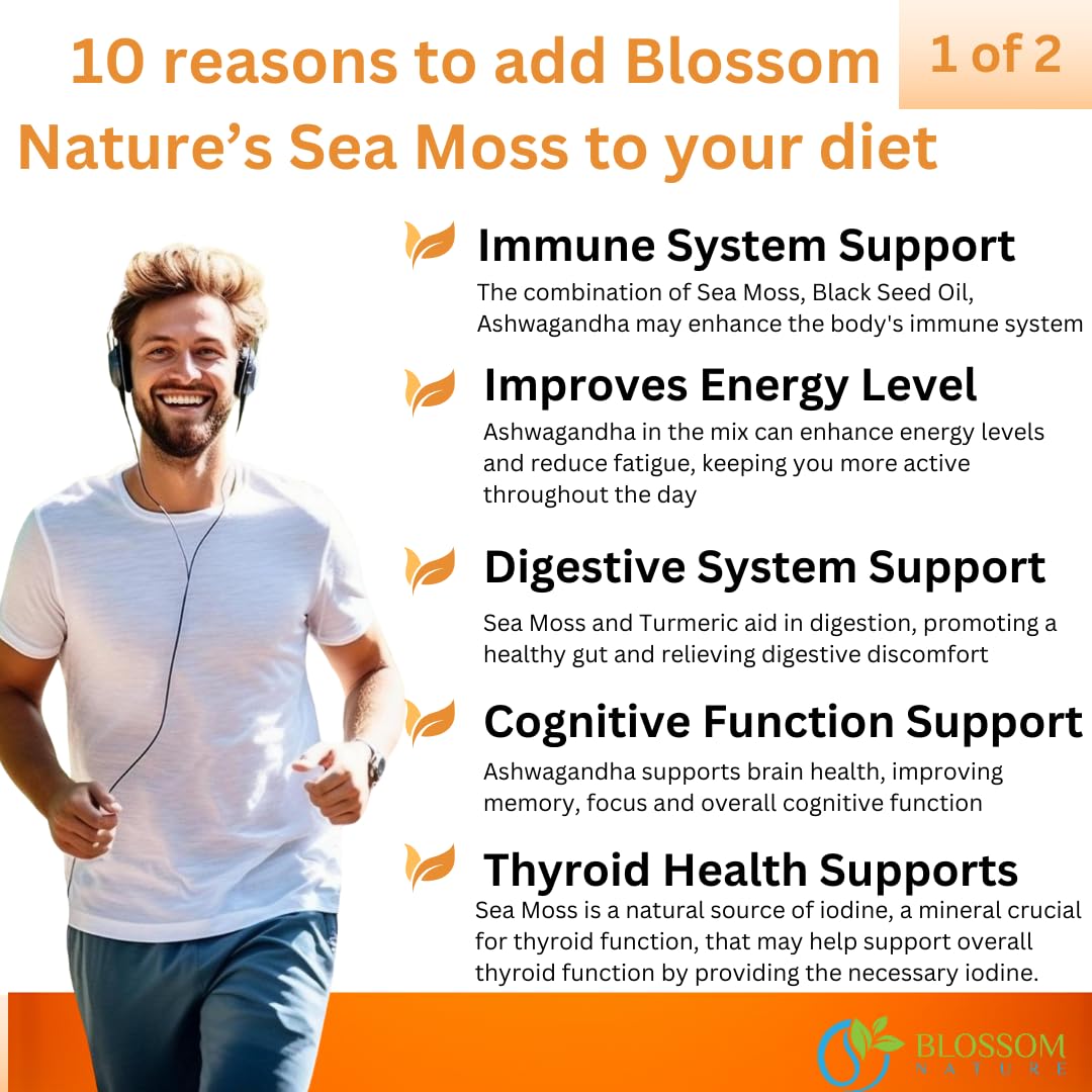 Turmeric and ashwagandha capsules from Blossom Nature offer antioxidant-rich support