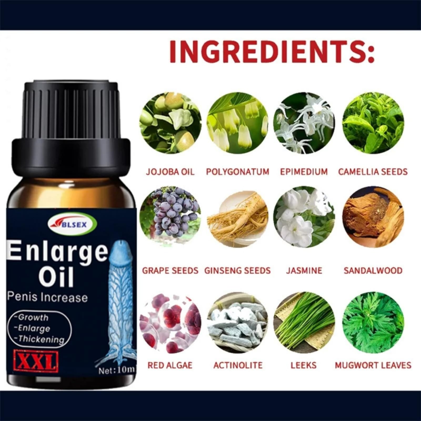 BLSEX Men’s Herbal Enlarge Oil dropper enables precise dispensing