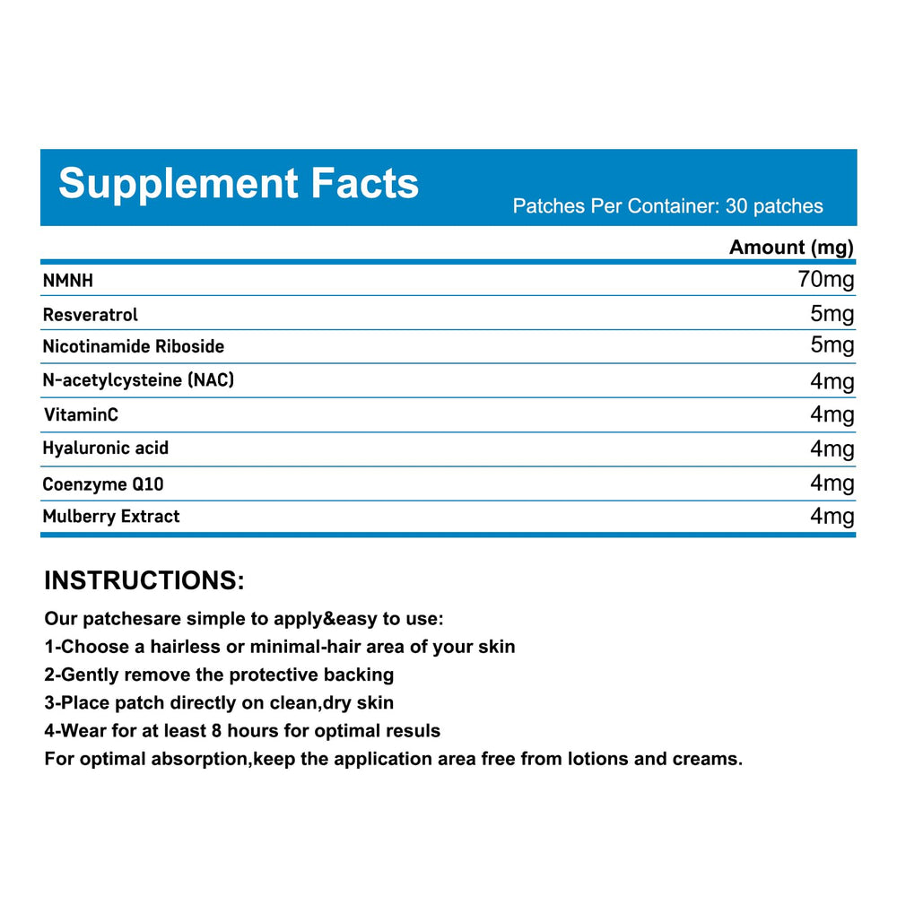 Blue Fresh NAD+D patch on skin during daily wear for easy wellness support.