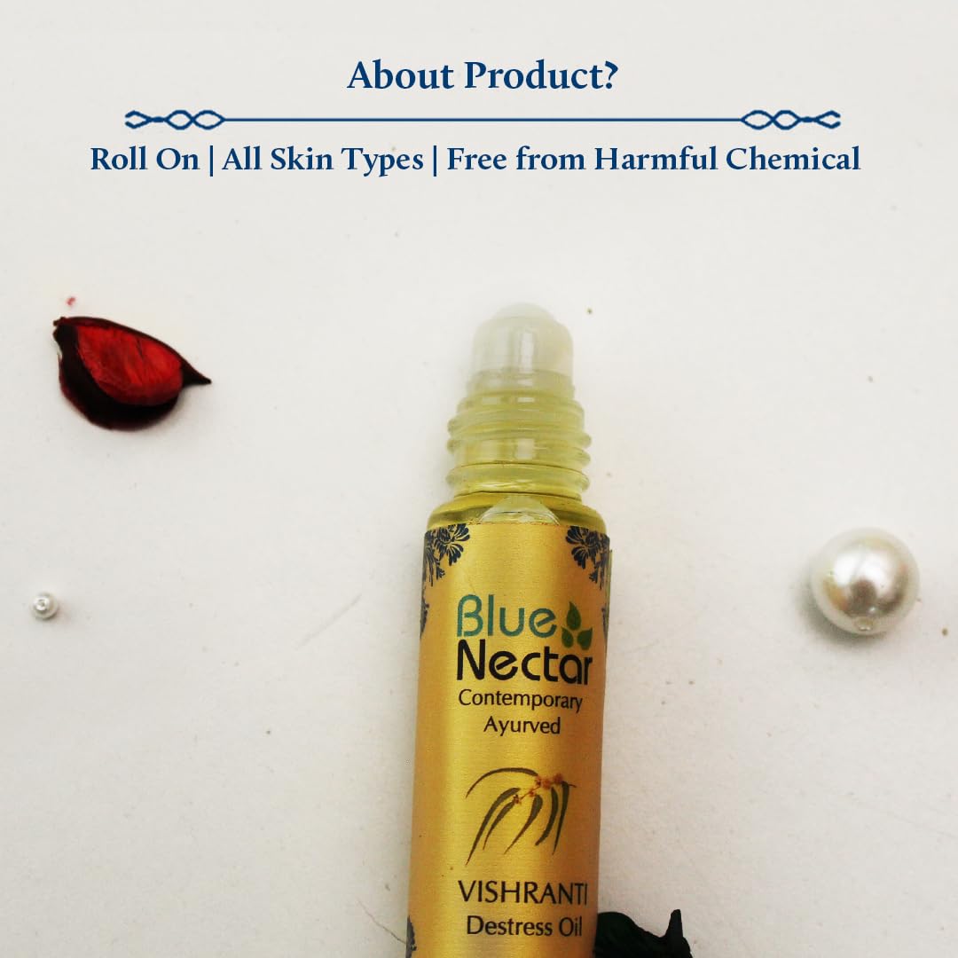 Blue Nectar Vishranti travel-size roller for daily calm