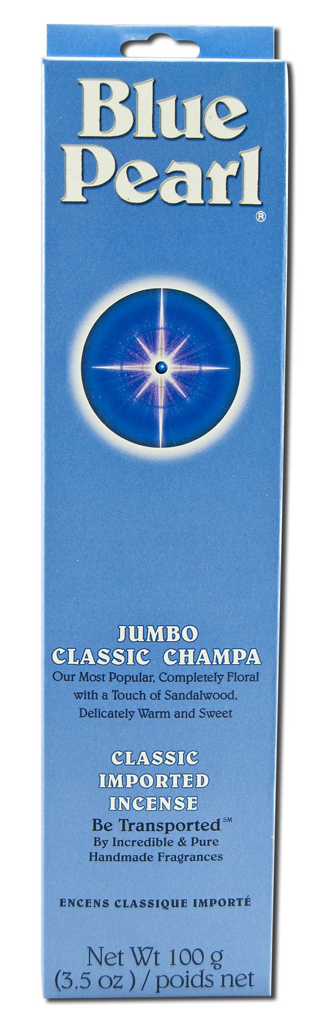 Blue Pearl Classic Champa incense 100g for calming ambience and meditation.