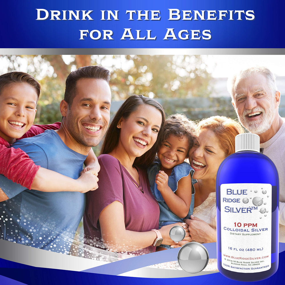 Blue Ridge Silver ingredient list emphasizes silver and purified water