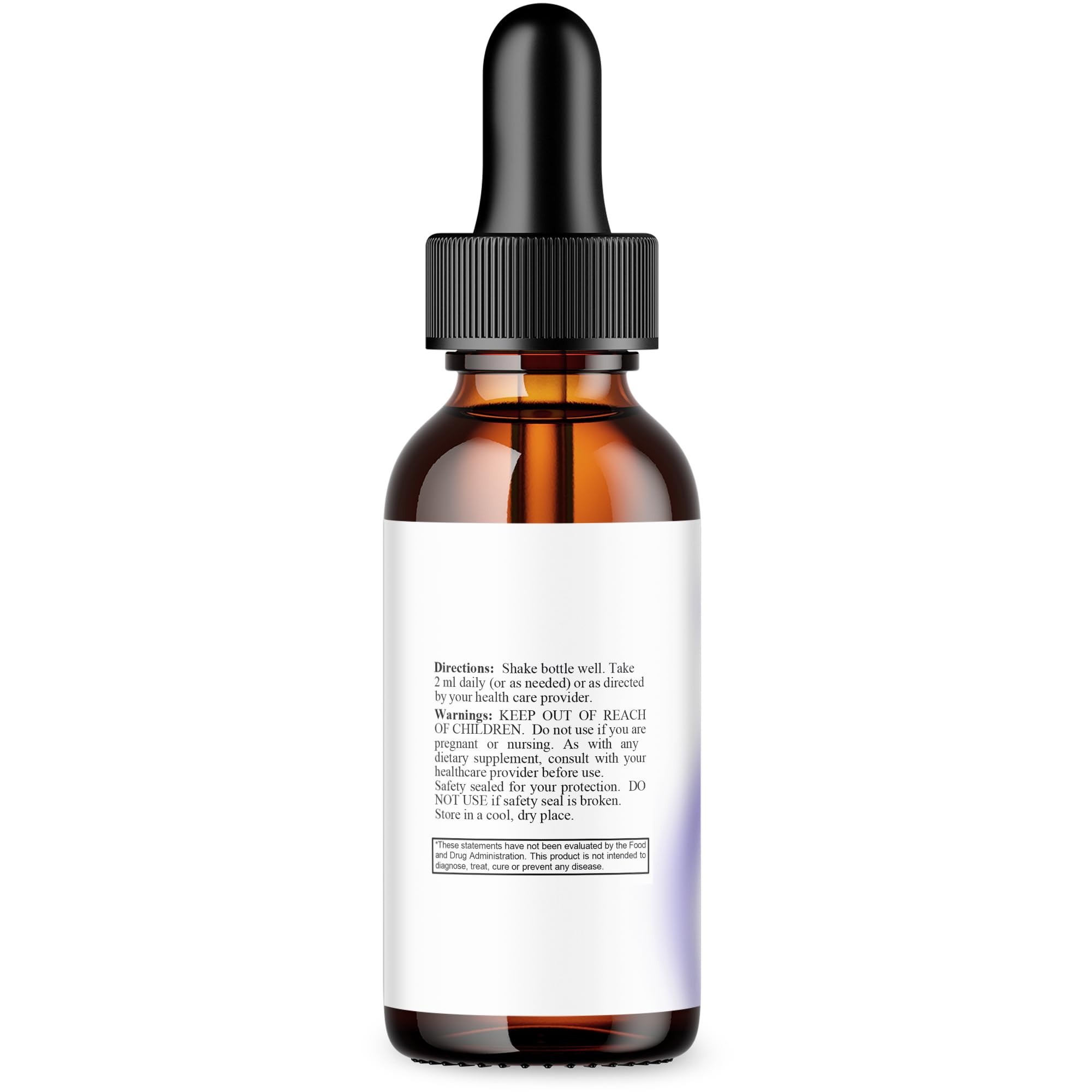BLUE VIBE Gelatide Liquid Drops bottle demonstrates month-long supply.