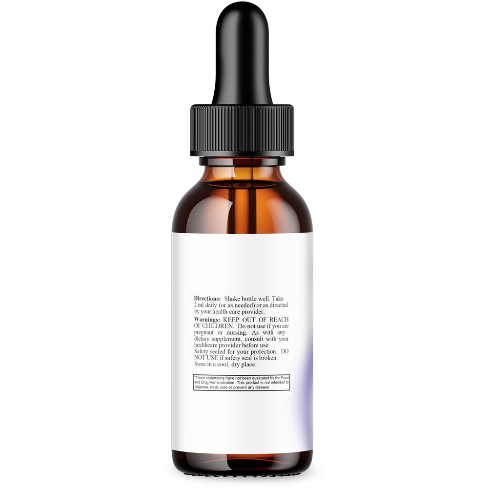 BLUE VIBE Gelatide Liquid Drops bottle demonstrates month-long supply.