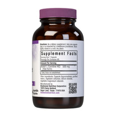 BlueBonnet Acetyl L-Carnitine 60 servings label highlights vegan and kosher options.