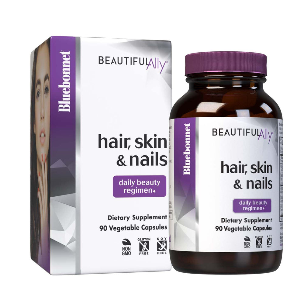 BlueBonnet Beautiful Ally capsules bottle ready for daily beauty routine