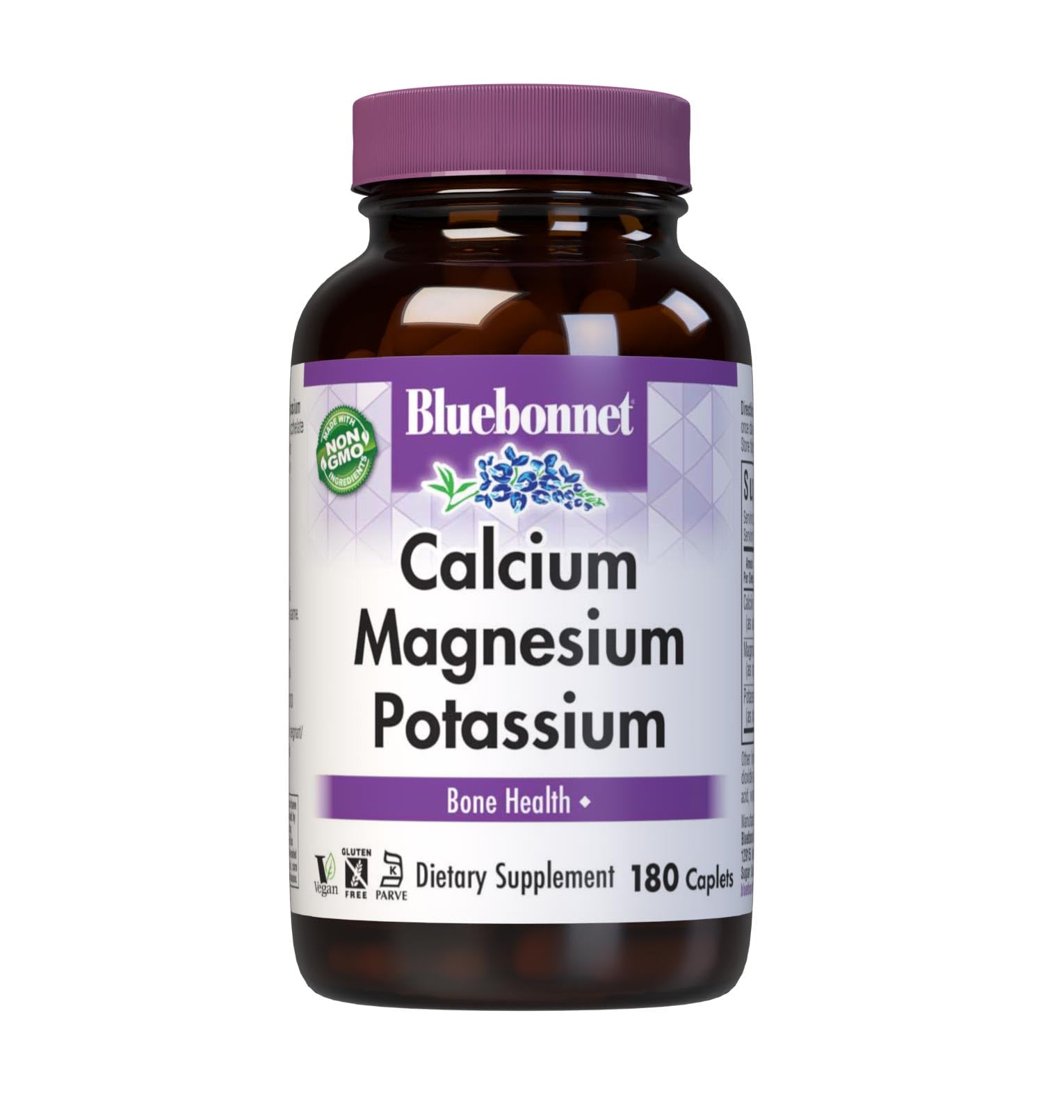 Bluebonnet Calcium Magnesium Potassium bottle for daily bone support