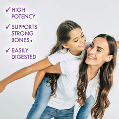 BlueBonnet calcium magnesium zinc plus vitamin d3 per-serving graphic indicates 40 servings.