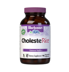 BlueBonnet CholesteRice bottle with capsules for cholesterol support