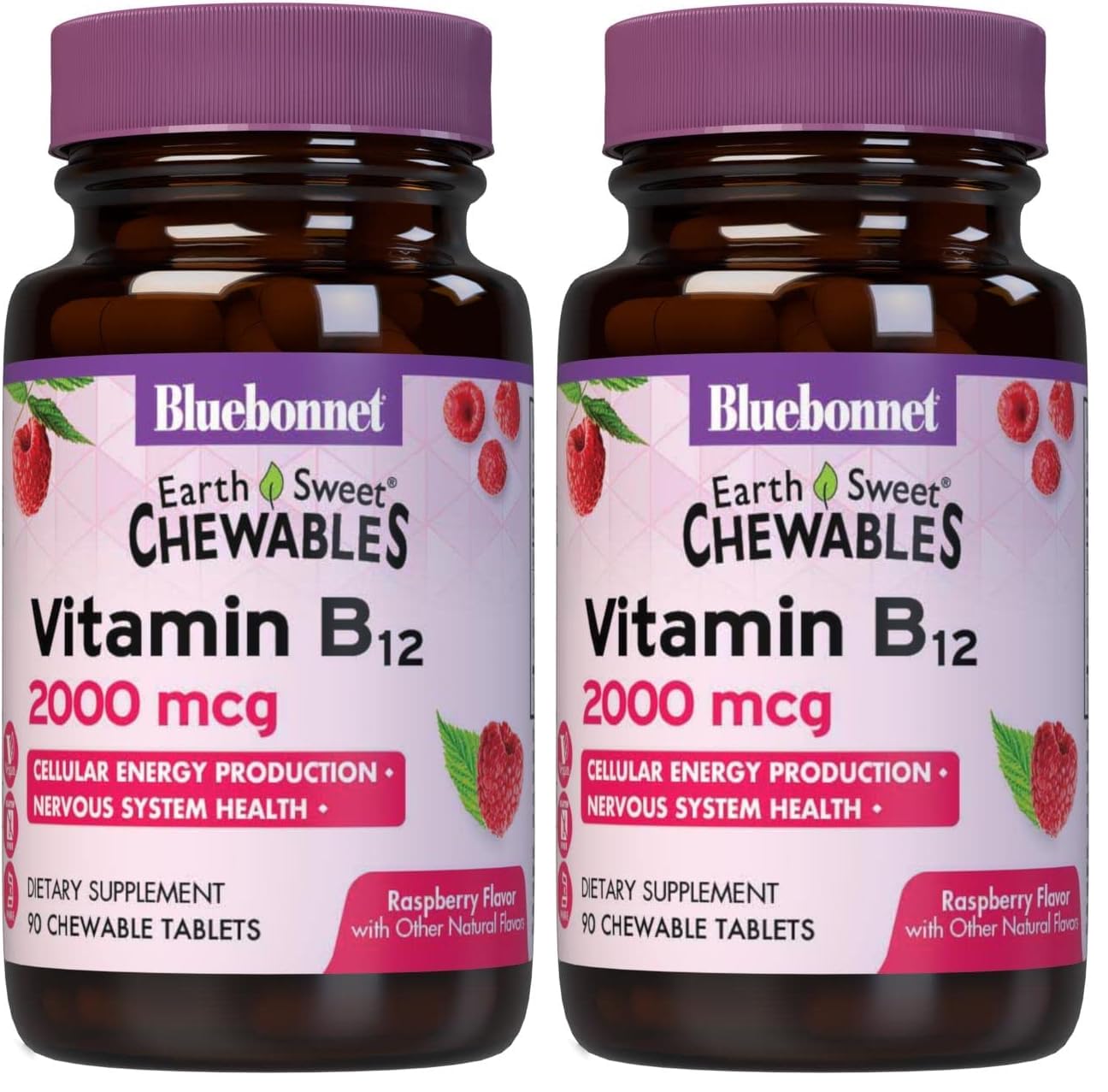 BlueBonnet Earth Sweet Vitamin B12 bottle on table for easy daily dosing