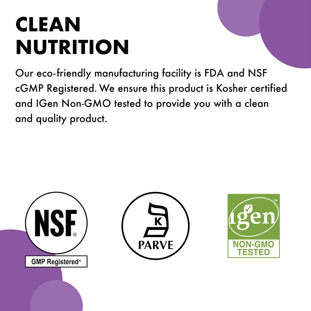 Bluebonnet gluten-free, kosher icons on pack signaling allergen awareness