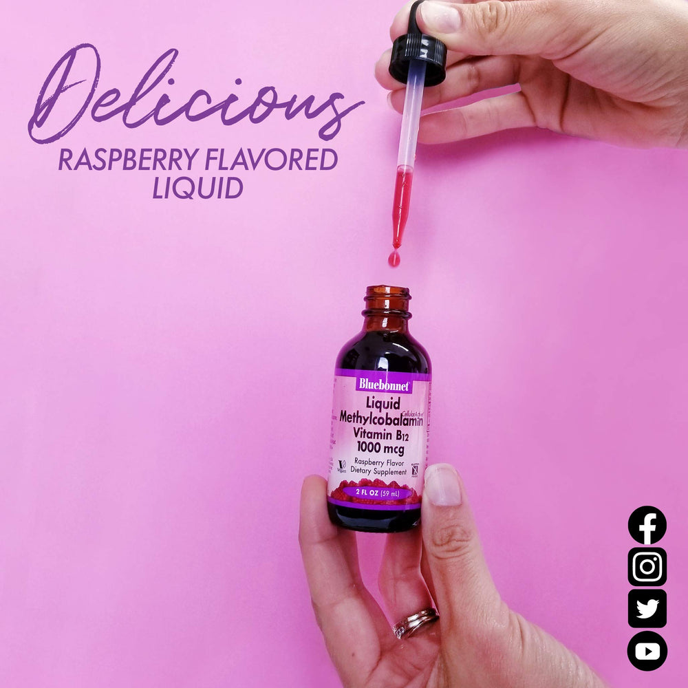 BlueBonnet Raspberry Drops pour presents smooth tasting supplement for busy mornings.