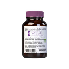 BlueBonnet L-Theanine nutrition label shows allergen-free ingredients.