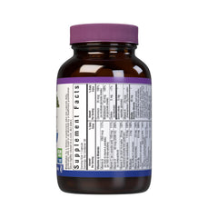 BlueBonnet Mens' One 40+ bottle label closeup highlighting MK-7 and plant-based ingredients.