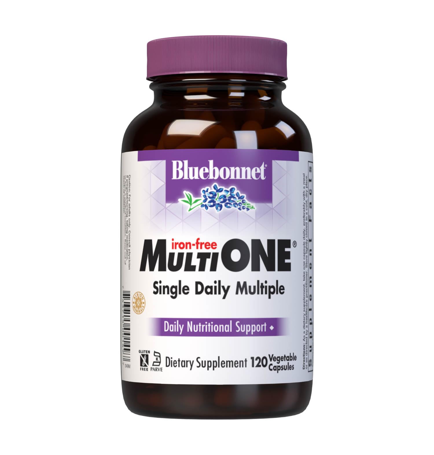 Bluebonnet Multi One iron-free bottle front for convenient daily use