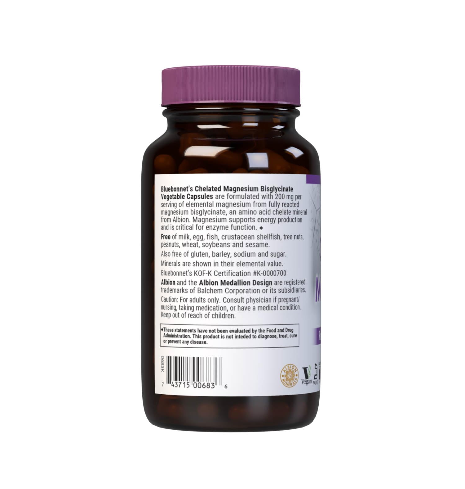 BlueBonnet two-month supply bottle on shelf for daily use.