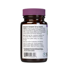 BlueBonnet Pycnogenol 50 mg packaging, vegan and allergen-free formula for daily use.