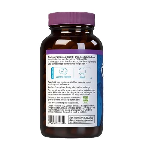 Recyclable packaging for BlueBonnet Omega-3 supports eco-friendly choice.